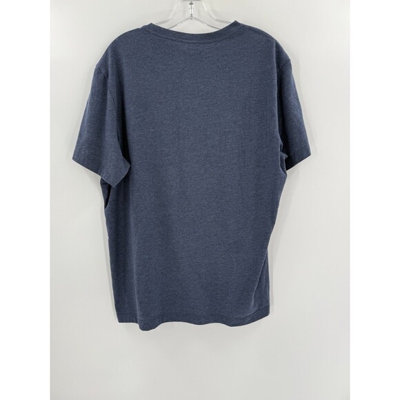 UNTUCKit Blue Burgundy Stripe Short Sleeve Front Pocket Pullover Tshirt Size XL - Picture 7 of 8